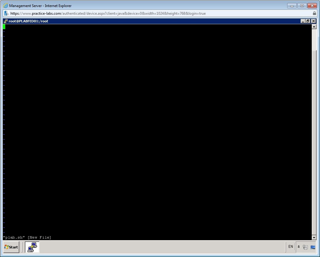 Practice Labs screenshot.